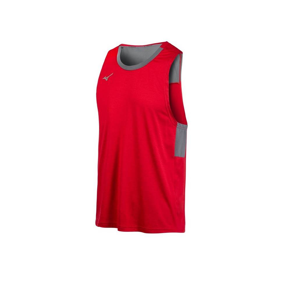 Mens Mizuno Alpha Tank Top Red Philippines (YBIJNC385)